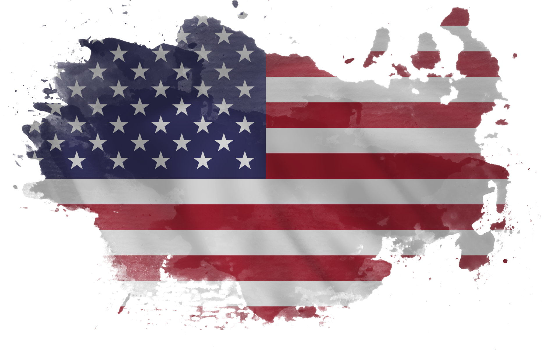 USA flag abstract shape